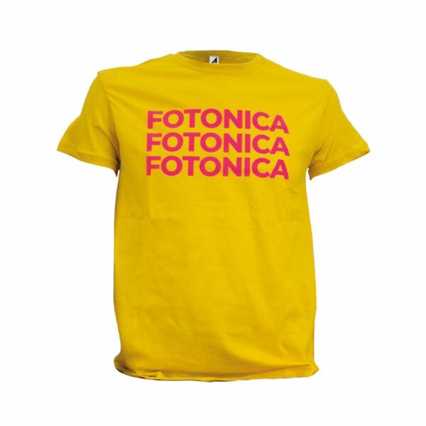 t-shirt fotonica giallo fucsia